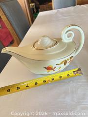 MaxSold Auction: Ceramic Tea Set with Teapot, Pitcher, Bowl & Cups — Orange Floral - Las Vegas (Nevada, USA) PARTNER MANAGED Estate Sale Online Auction - South 16th Street