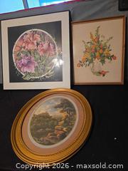 MaxSold Auction: Framed Floral & Landscape Print and Embroidery, Mixed Frames - Las Vegas (Nevada, USA) PARTNER MANAGED Estate Sale Online Auction - South 16th Street