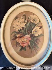 MaxSold Auction: Lot of 5 Framed Floral Prints (Rectangular & Oval Frames) - Las Vegas (Nevada, USA) PARTNER MANAGED Estate Sale Online Auction - South 16th Street