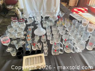 MaxSold Auction: Mixed glassware lot 26-50 pieces — wine, shot, decanter, beer mugs - Las Vegas (Nevada, USA) PARTNER MANAGED Estate Sale Online Auction - South 16th Street