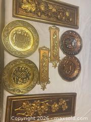 MaxSold Auction: Set of 6 Gilded Carved Wall Plaques & Decorative Plates - Las Vegas (Nevada, USA) PARTNER MANAGED Estate Sale Online Auction - South 16th Street