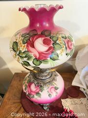 MaxSold Auction: Victorian-Style Hand-Painted Glass Hurricane Parlor Lamp - Las Vegas (Nevada, USA) PARTNER MANAGED Estate Sale Online Auction - South 16th Street