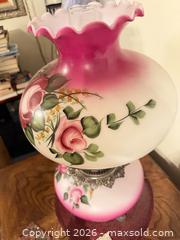 MaxSold Auction: Victorian-Style Hand-Painted Glass Hurricane Parlor Lamp - Las Vegas (Nevada, USA) PARTNER MANAGED Estate Sale Online Auction - South 16th Street