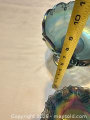 MaxSold Auction: Vintage Carnival Glass Set, Iridescent Teal & Purple, ~9 Pieces - Las Vegas (Nevada, USA) PARTNER MANAGED Estate Sale Online Auction - South 16th Street