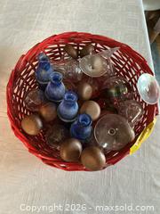 MaxSold Auction: Vintage Mixed Glassware Set with Cobalt Vases & Coupe Glasses - Las Vegas (Nevada, USA) PARTNER MANAGED Estate Sale Online Auction - South 16th Street