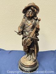 MaxSold Auction: Antique Adolphe Maubach 19th Century Young Violinist Bronze Sculpture - Camarillo (California, USA) PARTNER MANAGED Estate Sale Online Auction - Corte Malpaso Court