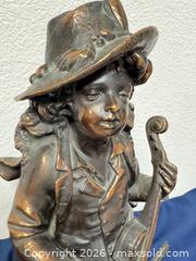 MaxSold Auction: Antique Adolphe Maubach 19th Century Young Violinist Bronze Sculpture - Camarillo (California, USA) PARTNER MANAGED Estate Sale Online Auction - Corte Malpaso Court