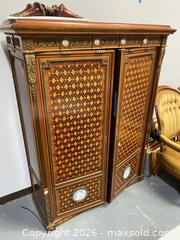 MaxSold Auction: Antique Cabinet French Neoclassical Style Marquetry Wood - Camarillo (California, USA) PARTNER MANAGED Estate Sale Online Auction - Corte Malpaso Court
