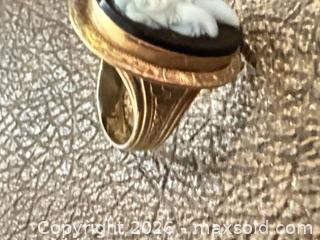 MaxSold Auction: Two Antique Gold Cameo Rings  - Camarillo (California, USA) PARTNER MANAGED Estate Sale Online Auction - Corte Malpaso Court