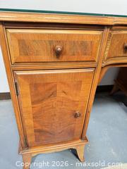 MaxSold Auction: Vintage Karpen Kneehole Desk Inlaid Wood  - Camarillo (California, USA) PARTNER MANAGED Estate Sale Online Auction - Corte Malpaso Court