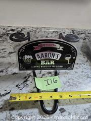 MaxSold Auction: NEW- "AARON'S Bar" Sign - Kingston (Ontario, Canada) SELLER MANAGED Downsizing Online Auction - Morenz Crescent