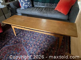 MaxSold Auction: MCM Solid Oak Coffee Table  - Toronto (Ontario, Canada) SELLER MANAGED Downsizing Online Auction - Brooklyn Avenue