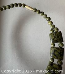 MaxSold Auction: Vintage Serpinetine Necklace Choker  - Toronto (Ontario, Canada) SELLER MANAGED Downsizing Online Auction - Brooklyn Avenue