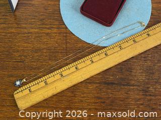 MaxSold Auction: 14K Gold Diamond & Blue Sapphire Halo Necklace - Hamilton (Ontario, Canada) SELLER MANAGED Estate Sale Online Auction - Gertrude Street