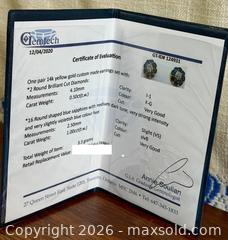 MaxSold Auction: 14K Gold Diamond & Blue Sapphire Halo Stud Earrings - Hamilton (Ontario, Canada) SELLER MANAGED Estate Sale Online Auction - Gertrude Street