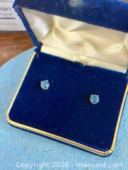 MaxSold Auction: 14K Gold Natural Blue Sapphire Stud Earrings - Appraised - Hamilton (Ontario, Canada) SELLER MANAGED Estate Sale Online Auction - Gertrude Street