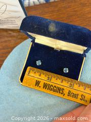 MaxSold Auction: 14K Gold Natural Blue Sapphire Stud Earrings - Appraised - Hamilton (Ontario, Canada) SELLER MANAGED Estate Sale Online Auction - Gertrude Street