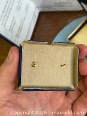 MaxSold Auction: 14K Gold Natural Blue Sapphire Stud Earrings - Appraised - Hamilton (Ontario, Canada) SELLER MANAGED Estate Sale Online Auction - Gertrude Street