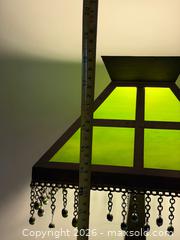 MaxSold Auction: Antique Arts & Crafts Mission Style Table Lamp - Green Slag Glass - Hamilton (Ontario, Canada) SELLER MANAGED Estate Sale Online Auction - Gertrude Street