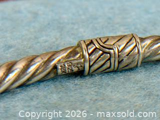 MaxSold Auction: David Yurman Style Cable Cuff Sterling Silver + 18k Gold Bracelet w/ Amethyst Ends - Hamilton (Ontario, Canada) SELLER MANAGED Estate Sale Online Auction - Gertrude Street