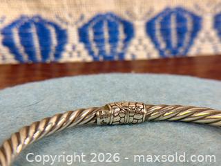 MaxSold Auction: David Yurman Style Cable Cuff Sterling Silver + 18k Gold Ends - Hamilton (Ontario, Canada) SELLER MANAGED Estate Sale Online Auction - Gertrude Street