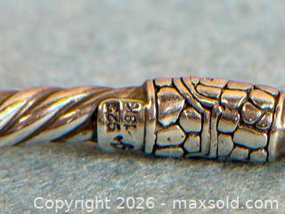 MaxSold Auction: David Yurman Style Cable Cuff Sterling Silver + 18k Gold Ends - Hamilton (Ontario, Canada) SELLER MANAGED Estate Sale Online Auction - Gertrude Street