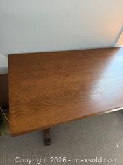 MaxSold Auction: 'Gustav Stickley Style' Mission Oak Arts & Crafts Trestle Library Table/Writing Desk - Hamilton (Ontario, Canada) SELLER MANAGED Estate Sale Online Auction - Gertrude Street