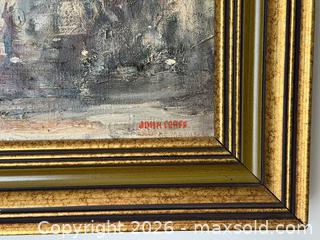 MaxSold Auction: 'Winter Storm' by John Corfe (Canadian, 1920-2015) - Hamilton (Ontario, Canada) SELLER MANAGED Estate Sale Online Auction - Gertrude Street