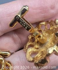 MaxSold Auction: Authenticated Vintage Christian Dior cufflinks with brown cabochon stone  - Richmond Hill (Ontario, Canada) SELLER MANAGED Downsizing Online Auction - Townwood Drive