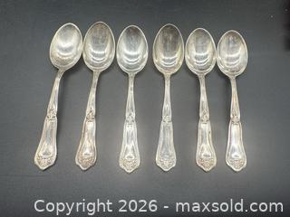 MaxSold Auction: Set of 6 .800 grade silver teaspoons  - Richmond Hill (Ontario, Canada) SELLER MANAGED Downsizing Online Auction - Townwood Drive