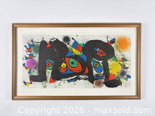 MaxSold Auction: JOAN MIRO ORIGINAL COLOUR LITHOGRAPH 1974 FRAMED - Toronto (Ontario, Canada) PARTNER MANAGED Estate Sale Online Auction - Esander Drive (STORAGE)