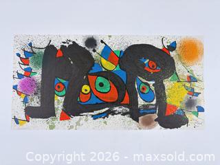 MaxSold Auction: JOAN MIRO ORIGINAL COLOUR LITHOGRAPH 1974 FRAMED - Toronto (Ontario, Canada) PARTNER MANAGED Estate Sale Online Auction - Esander Drive (STORAGE)