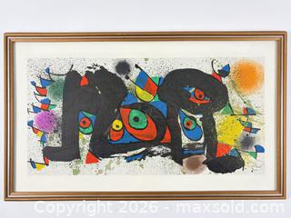 MaxSold Auction: JOAN MIRO ORIGINAL COLOUR LITHOGRAPH 1974 FRAMED - Toronto (Ontario, Canada) PARTNER MANAGED Estate Sale Online Auction - Esander Drive (STORAGE)