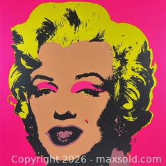 MaxSold Auction: POP ART ANDY WARHOL SILKCREEN MARILYN STAMPED VERSO  - Toronto (Ontario, Canada) PARTNER MANAGED Estate Sale Online Auction - Esander Drive (STORAGE)