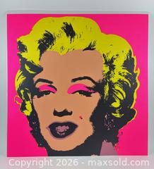 MaxSold Auction: POP ART ANDY WARHOL SILKCREEN MARILYN STAMPED VERSO  - Toronto (Ontario, Canada) PARTNER MANAGED Estate Sale Online Auction - Esander Drive (STORAGE)