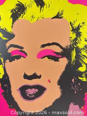 MaxSold Auction: POP ART ANDY WARHOL SILKCREEN MARILYN STAMPED VERSO  - Toronto (Ontario, Canada) PARTNER MANAGED Estate Sale Online Auction - Esander Drive (STORAGE)