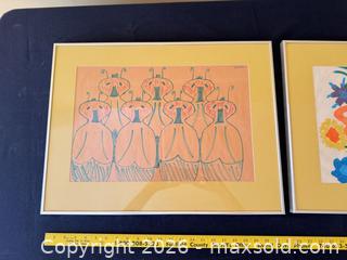 MaxSold Auction: 2 Original Framed Watercolor Paintings, Silver Metal Frames - Delaware City Township (Ohio, USA) PARTNER MANAGED Downsizing Online Auction - Hillside Drive