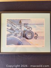MaxSold Auction: Giclée Print - Cartoon Airplane Watercolor/Mixed Media, Framed - Delaware City Township (Ohio, USA) PARTNER MANAGED Downsizing Online Auction - Hillside Drive