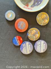 MaxSold Auction: Lot of Political Campaign Pins, Collectible Plate, Patch & Yard Sign (11-20) - Delaware City Township (Ohio, USA) PARTNER MANAGED Downsizing Online Auction - Hillside Drive