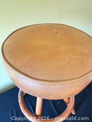 MaxSold Auction: Montgomery Ward Rattan & Wood Bar Stool, 30 in, Orange/Honey Brown - Delaware City Township (Ohio, USA) PARTNER MANAGED Downsizing Online Auction - Hillside Drive