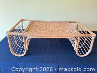 MaxSold Auction: Rattan Wicker Bamboo Coffee Table with Magazine Rack, Natural - Delaware City Township (Ohio, USA) PARTNER MANAGED Downsizing Online Auction - Hillside Drive