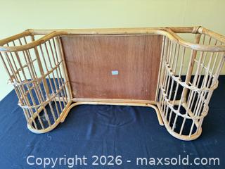 MaxSold Auction: Rattan Wicker Bamboo Coffee Table with Magazine Rack, Natural - Delaware City Township (Ohio, USA) PARTNER MANAGED Downsizing Online Auction - Hillside Drive