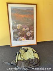 MaxSold Auction: Sierra Club Framed Poster and Backpack Lot - Delaware City Township (Ohio, USA) PARTNER MANAGED Downsizing Online Auction - Hillside Drive
