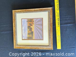 MaxSold Auction: Square Framed Landscape Print in Gilt Wood Frame, 12x12" - Delaware City Township (Ohio, USA) PARTNER MANAGED Downsizing Online Auction - Hillside Drive