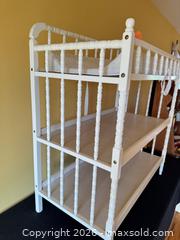 MaxSold Auction: White Wooden Spindle Changing Table with 3 Shelves - Delaware City Township (Ohio, USA) PARTNER MANAGED Downsizing Online Auction - Hillside Drive
