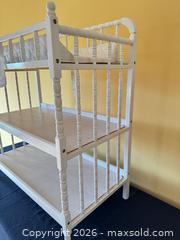 MaxSold Auction: White Wooden Spindle Changing Table with 3 Shelves - Delaware City Township (Ohio, USA) PARTNER MANAGED Downsizing Online Auction - Hillside Drive