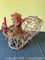 MaxSold Auction: Wicker Angel Table Centerpiece with Candle & Ribbon Accents - Delaware City Township (Ohio, USA) PARTNER MANAGED Downsizing Online Auction - Hillside Drive