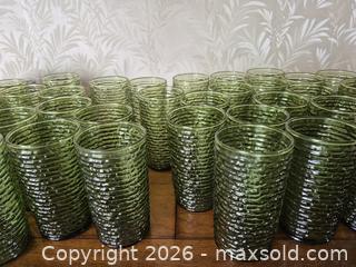 MaxSold Auction: Vintage Avocado Green Textured Tumbler - 3 Dozen - Dundas (Ontario, Canada) SELLER MANAGED Estate Sale Online Auction - David Street