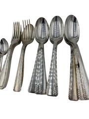 MaxSold Auction: Vintage Silver-plated flatware set featuring an Art Deco-style pattern - Esquimalt (British Columbia, Canada) PARTNER MANAGED Reseller Online Auction -  Lampson Street