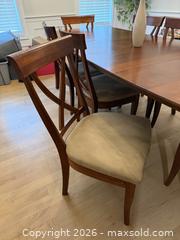 MaxSold Auction: Cherry Traditional 8-Seat Dining Table with Chairs - Mattapoisett (Massachusetts, USA) SELLER MANAGED Moving Online Auction - Crystal Spring Road